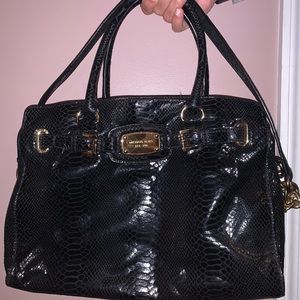 Michael Kors Genuine Leather Snakeskin Design Shoulder Bag